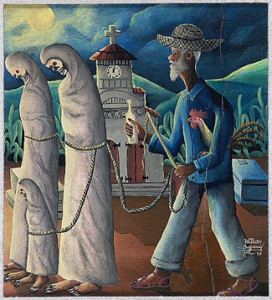"Zonbi" painting by Haitian artist Wison Bigaud 1939 shown in the article The History, Beliefs and Practices of Voodoo-Part III-Voodoo Politics Haiti