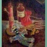 Painting from voodoo museum that features voodoo paraphenalia in the article what is voodoo