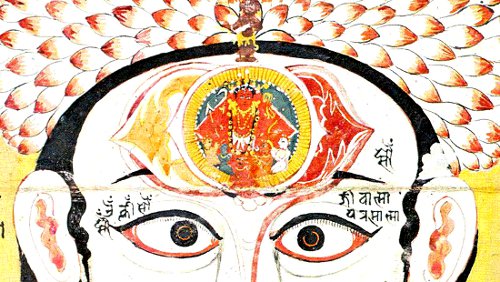 Opening the Third Eye - Image of Brow Chakra from Rajasthan India 18th Century
